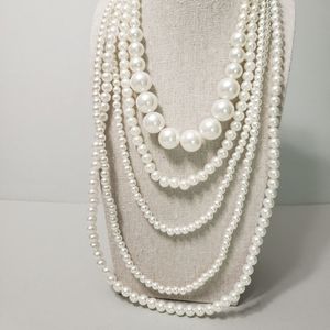 Necklace White Pearl Long